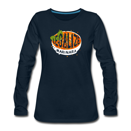 Legalize marinara Italians Women's Longsleeve - deep navy