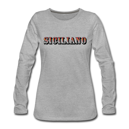 Siciliano Women's Longsleeve - heather gray