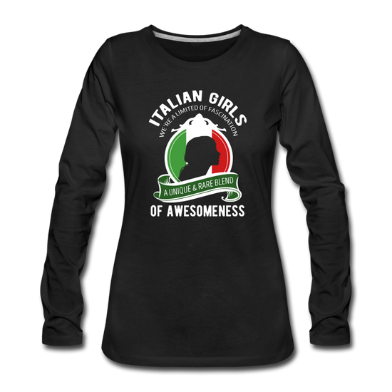 Italian Girls a unique & rare blend Women's Longsleeve - black