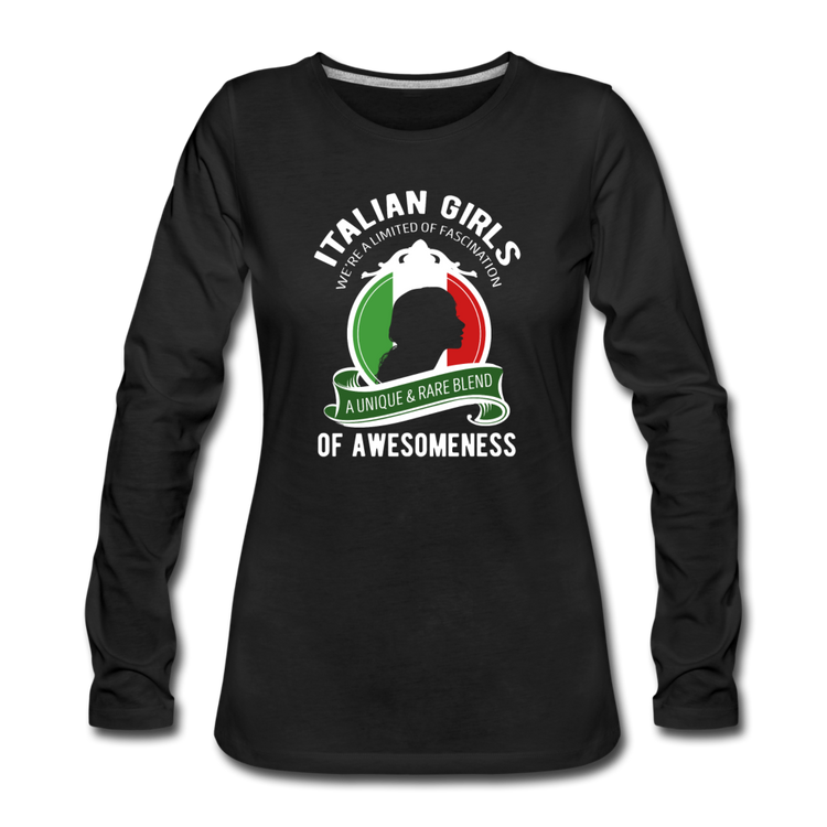 Italian Girls a unique & rare blend Women's Longsleeve - black