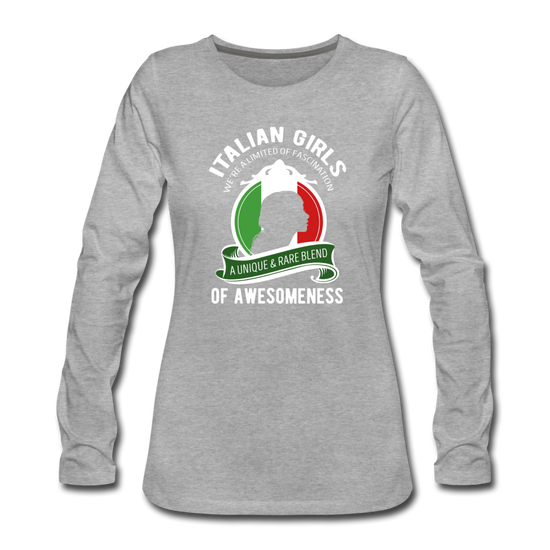 Italian Girls a unique & rare blend Women's Longsleeve - heather gray