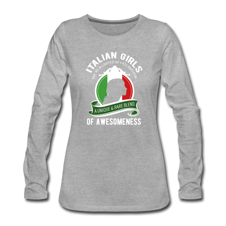 Italian Girls a unique & rare blend Women's Longsleeve - heather gray