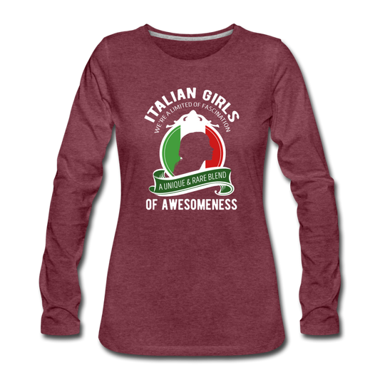 Italian Girls a unique & rare blend Women's Longsleeve - heather burgundy