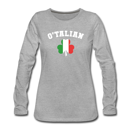 O'talian St. Patrick's Women's Longsleeve - heather gray