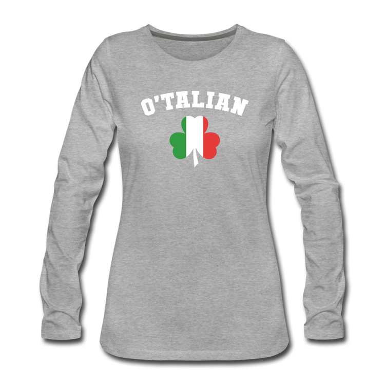 O'talian St. Patrick's Women's Longsleeve - heather gray