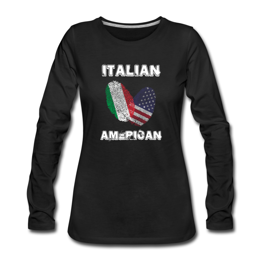 Italian American Women's Longsleeve - black