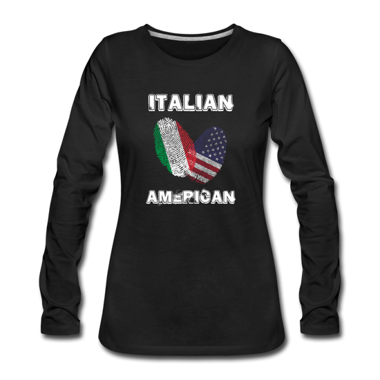 Italian American Women's Longsleeve - black