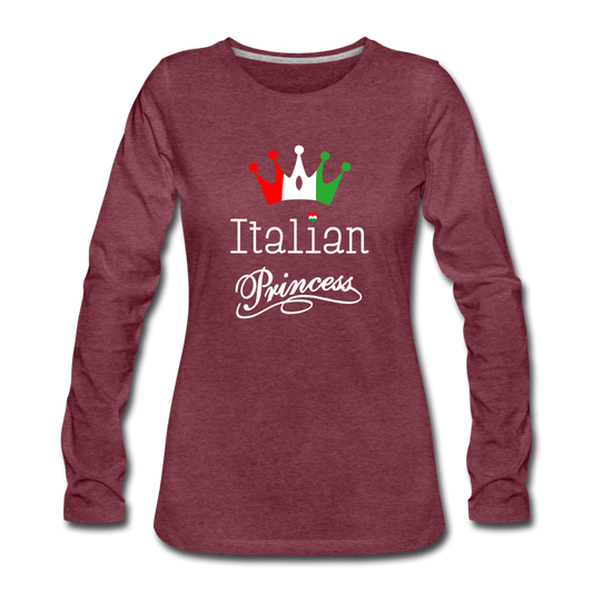 Italian Princes Women's Longsleeve - heather burgundy