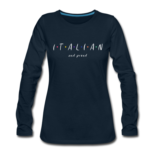 Italian and proud Women's Longsleeve - deep navy