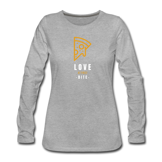 Love at first bite Women's Longsleeve - heather gray