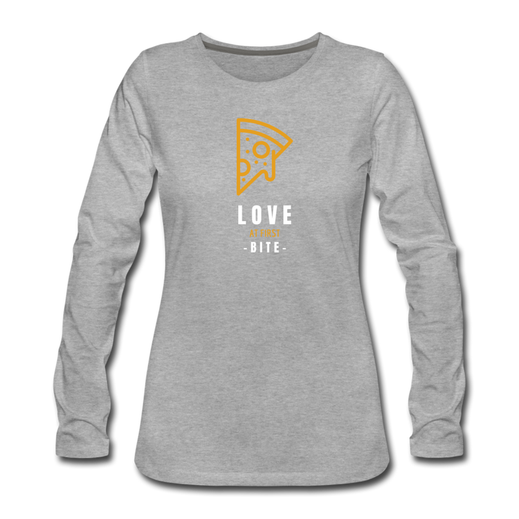 Love at first bite Women's Longsleeve - heather gray