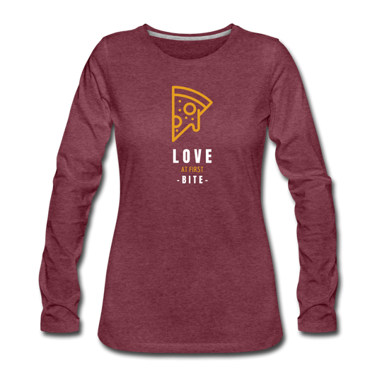 Love at first bite Women's Longsleeve - heather burgundy