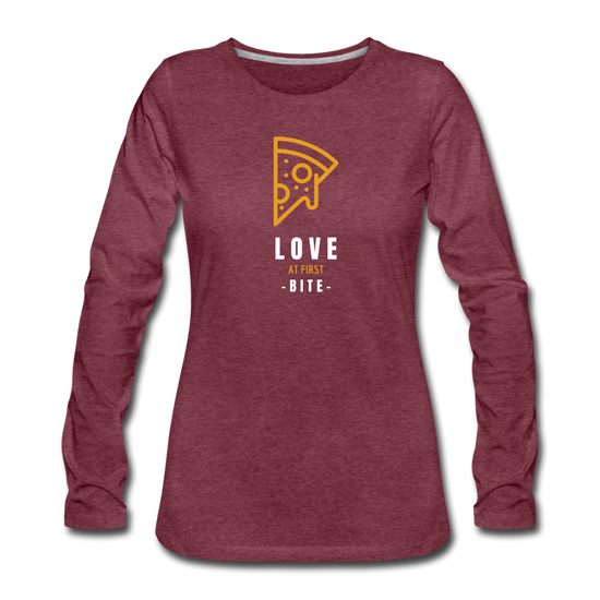 Love at first bite Women's Longsleeve - heather burgundy