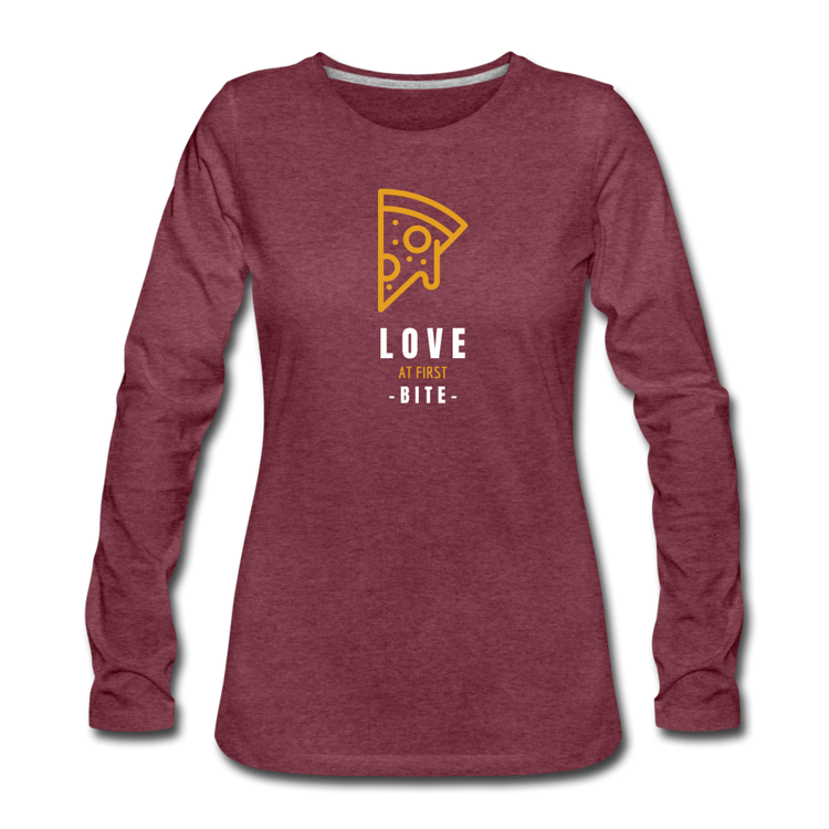 Love at first bite Women's Longsleeve - heather burgundy