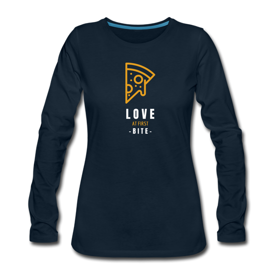 Love at first bite Women's Longsleeve - deep navy