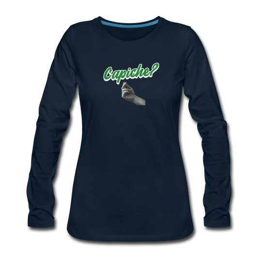 Capiche? Women's Longsleeve - deep navy