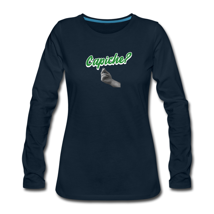 Capiche? Women's Longsleeve - deep navy