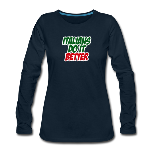 Italians do it better 2 Women's Longsleeve - deep navy