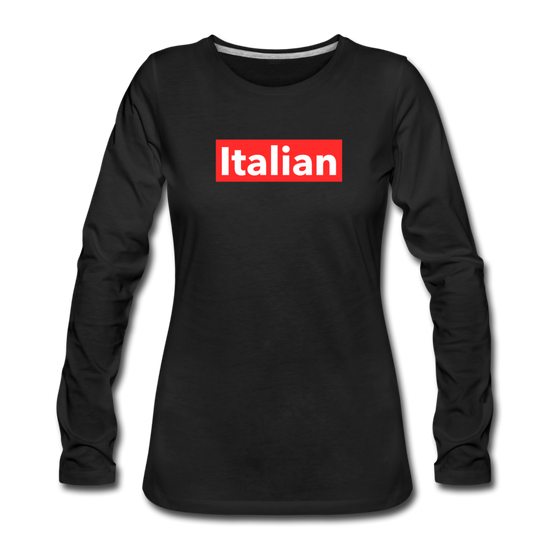 Italian red Women's Longsleeve - black