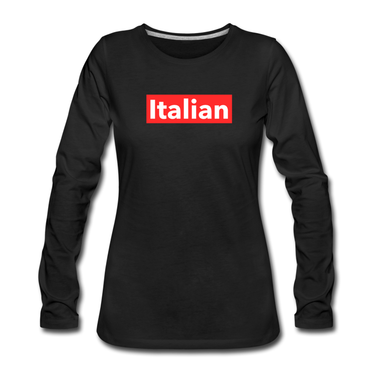 Italian red Women's Longsleeve - black