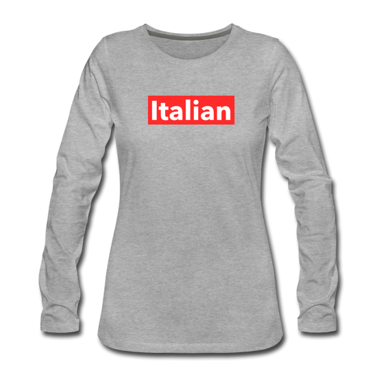 Italian red Women's Longsleeve - heather gray