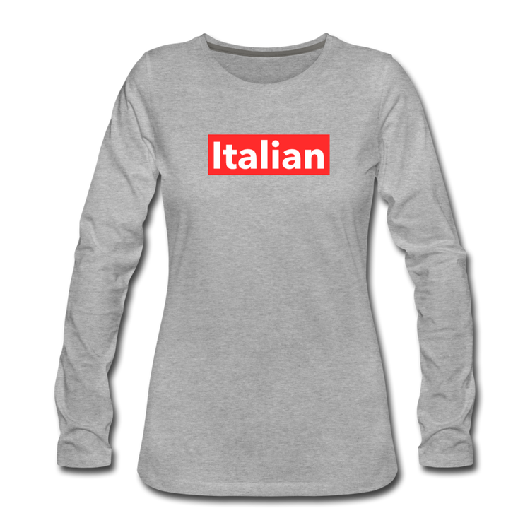 Italian red Women's Longsleeve - heather gray