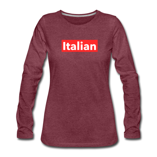 Italian red Women's Longsleeve - heather burgundy