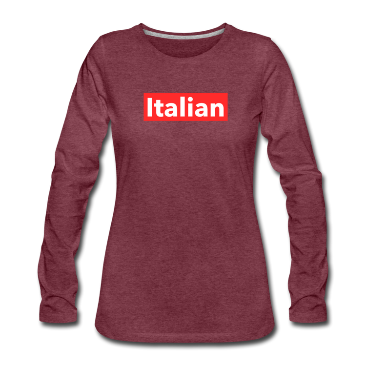 Italian red Women's Longsleeve - heather burgundy