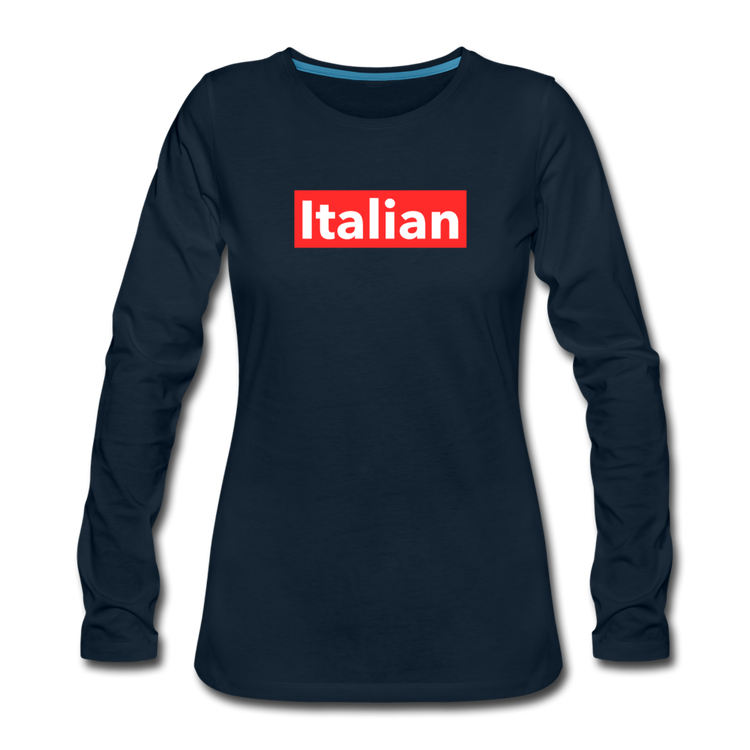 Italian red Women's Longsleeve - deep navy