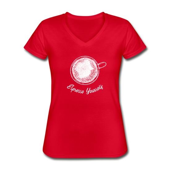 Esspresso yourself Women's V-neck T-shirt - red