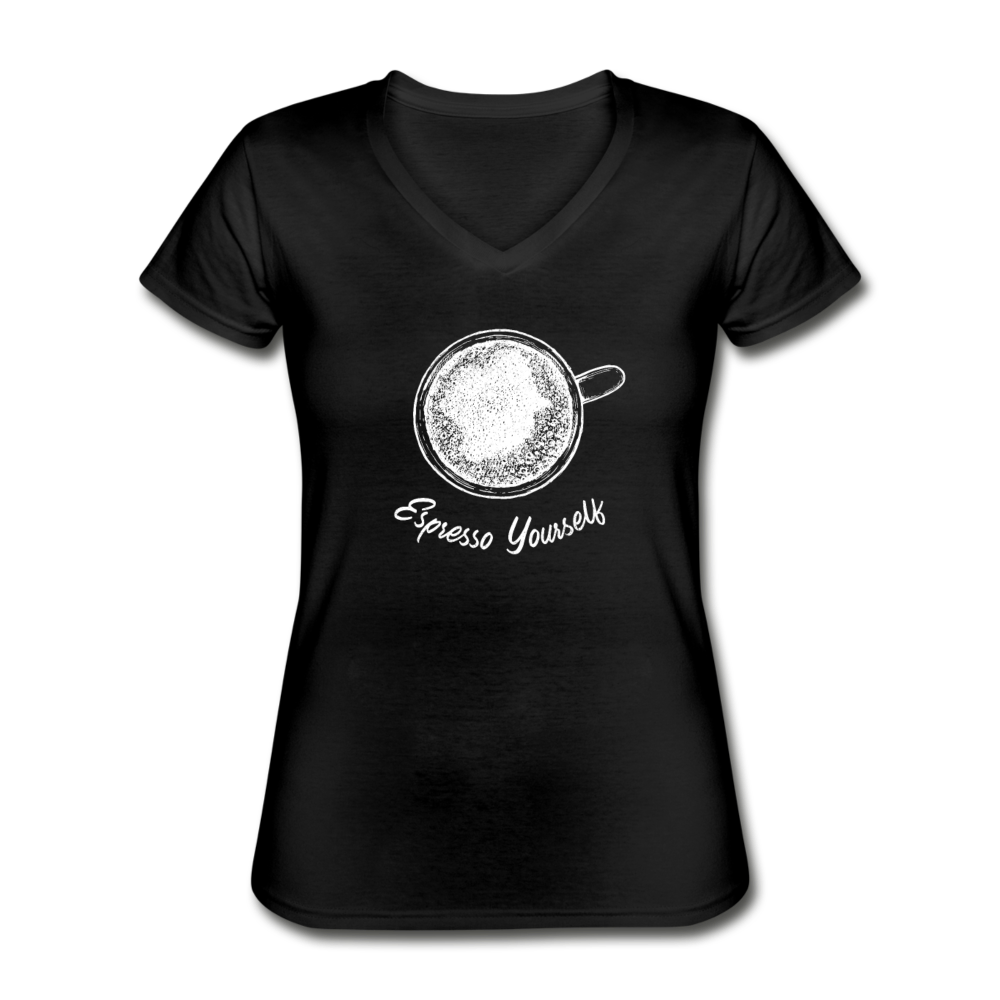 Esspresso yourself Women's V-neck T-shirt - black