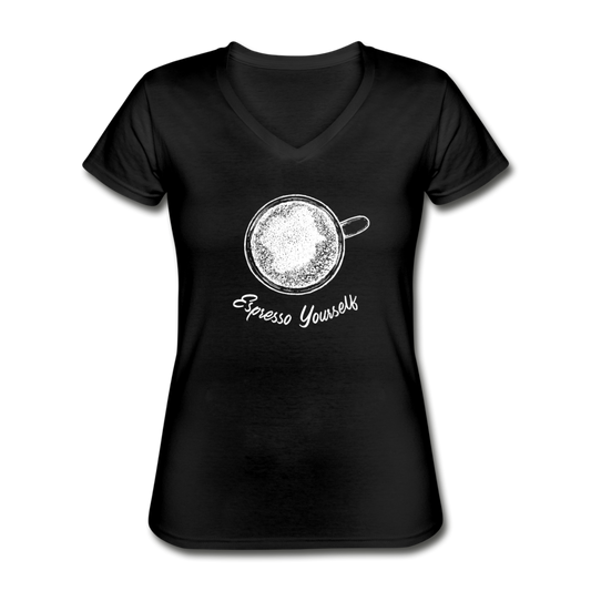 Esspresso yourself Women's V-neck T-shirt - black