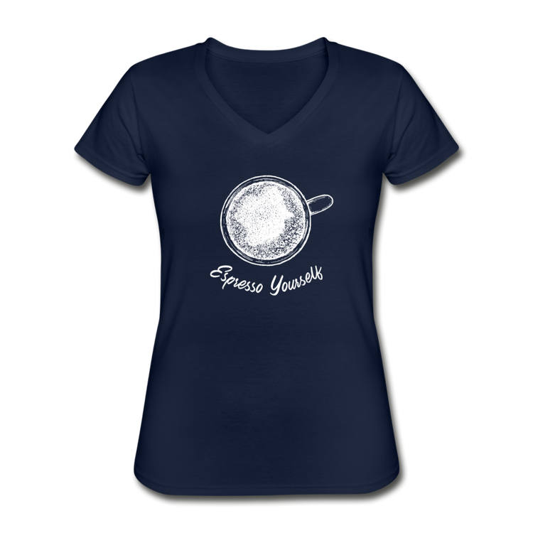 Esspresso yourself Women's V-neck T-shirt - navy