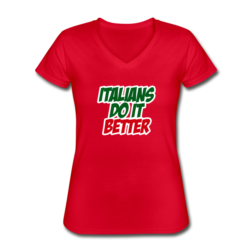 Italians do it better 2 Women's V-neck T-shirt - black