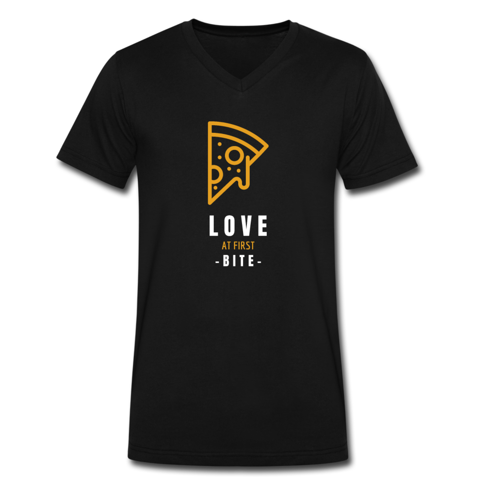 Love at first bite Unisex V-neck T-shirt - black