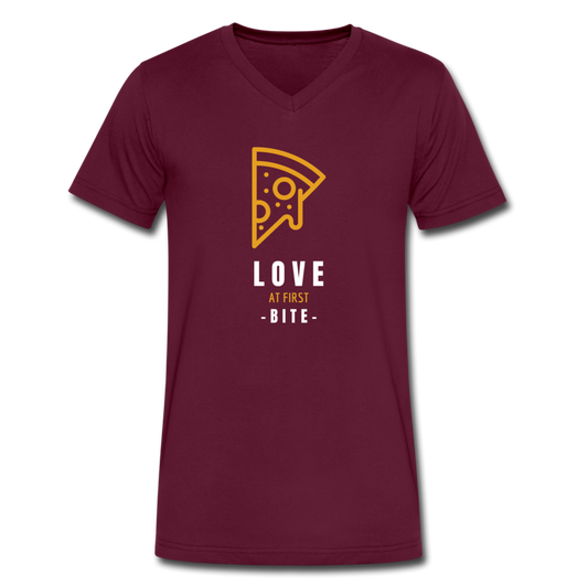 Love at first bite Unisex V-neck T-shirt - maroon