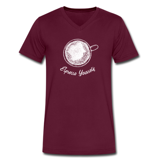 Esspresso yourself Unisex V-neck T-shirt - maroon