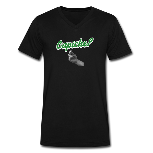 Capiche?  Unisex V-neck T-shirt - black