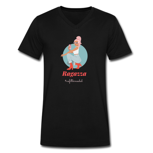 Ragazza, nofilterneeded Unisex V-neck T-shirt - black