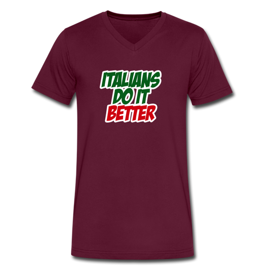 Italians do it better 2 Unisex V-neck T-shirt - maroon