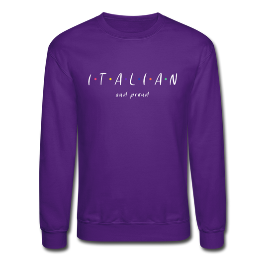 Italian and proud Crewneck Sweatshirt - purple