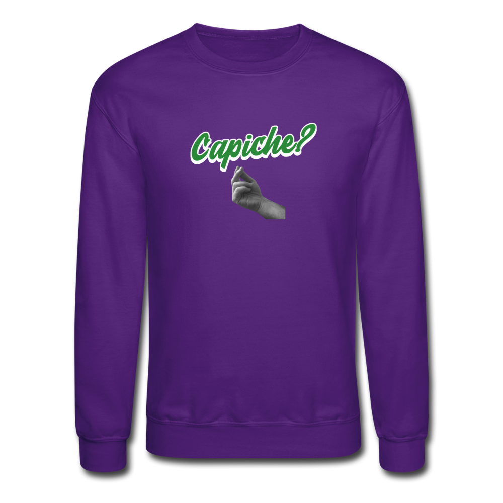 Capiche?  Crewneck Sweatshirt - purple