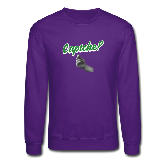 Capiche?  Crewneck Sweatshirt - purple