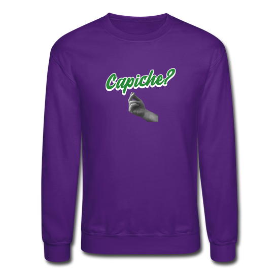 Capiche?  Crewneck Sweatshirt - purple