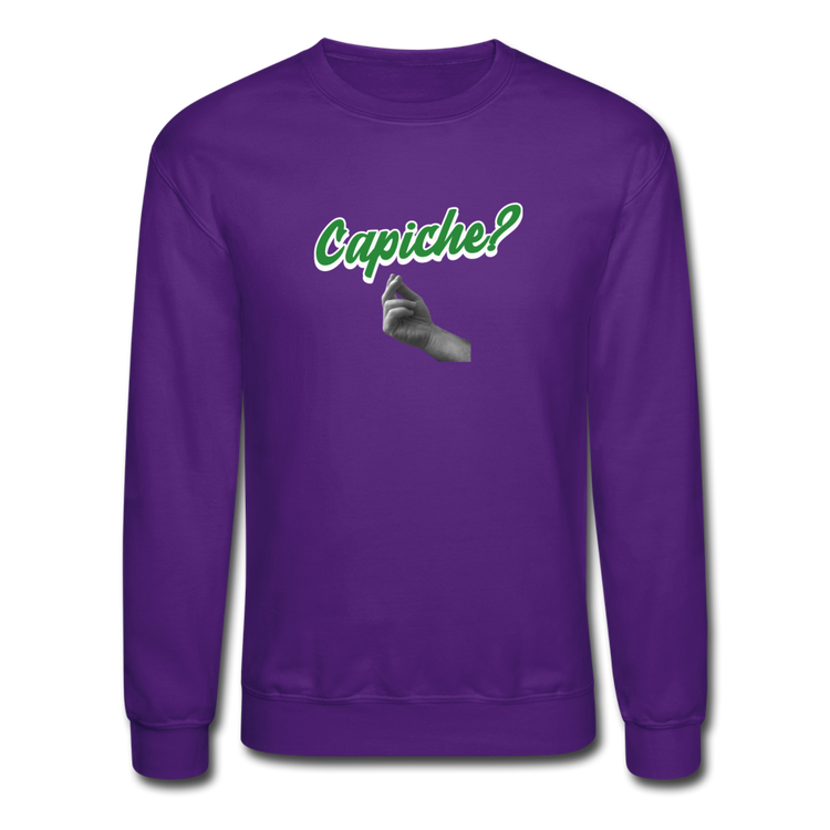 Capiche?  Crewneck Sweatshirt - purple