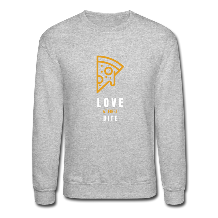 Love at first bite Crewneck Sweatshirt - heather gray