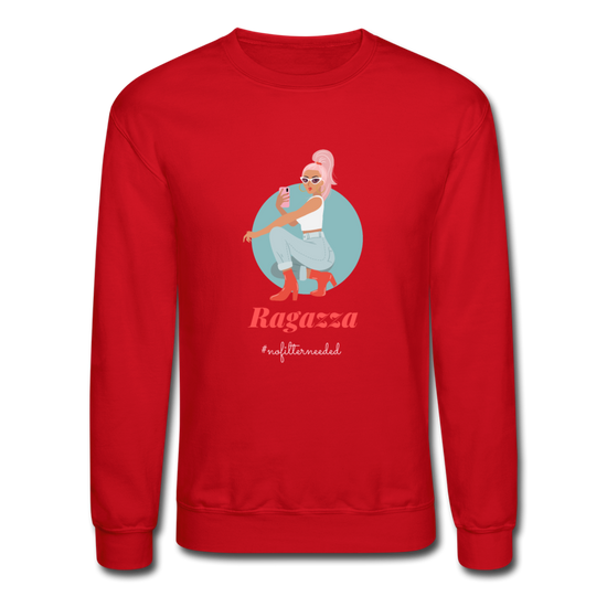 Ragazza, nofilterneeded Crewneck Sweatshirt - red