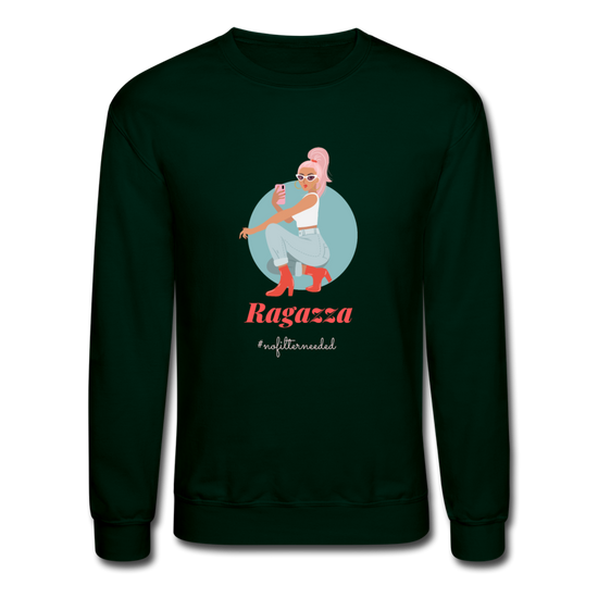 Ragazza, nofilterneeded Crewneck Sweatshirt - forest green