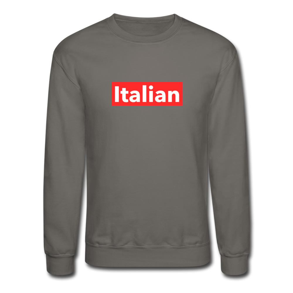 Italian red Crewneck Sweatshirt - asphalt gray