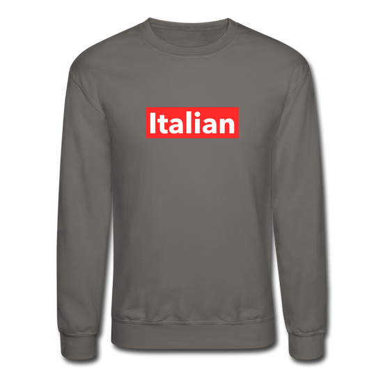 Italian red Crewneck Sweatshirt - asphalt gray